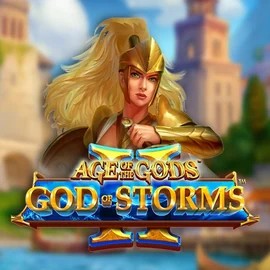 Age Of The Gods: God Of Storms 2 logo by Playtech at SpaceHills Casino