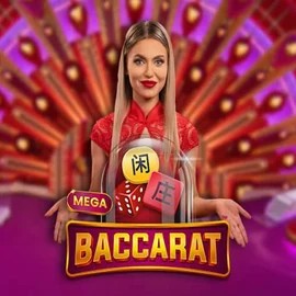 Mega Baccarat by Pragmatic Play, showcased at casinospacehills.com – game logo