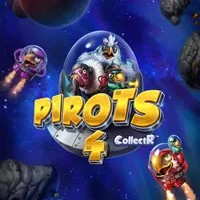 Pirots 4 game by ELK Studios – logo hosted on SpaceHills Casino